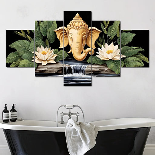 Tranquil Ganesh Divinity Reverie Canvas Print