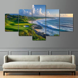 Coastal Green Landscape - NicheCanvas