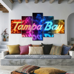 Tampa Bay Neon Night - NicheCanvas