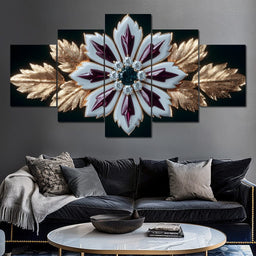 Radiant Jewel Blossom Grandeur - NicheCanvas