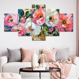 Golden Royal Flowers 08 - Wildrose Creations - NicheCanvas