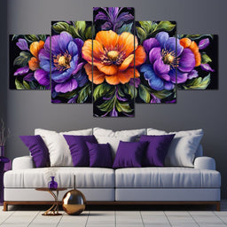 Floral Symphony Dreamscape - NicheCanvas
