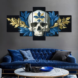 Fleur Skull Baroque Elegance - NicheCanvas