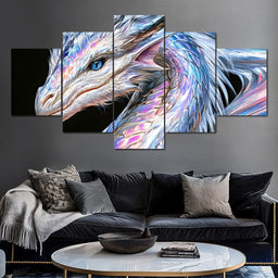 Radiant Scales of the Glacial Guardian - NicheCanvas