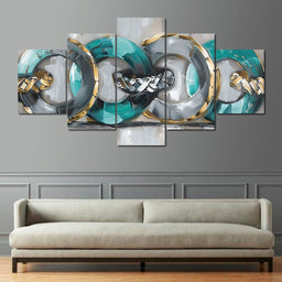 Aqua Rings of Serenity - NicheCanvas