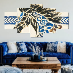 Galloping Essence of Blue - Alicia Smith - NicheCanvas