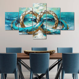 Eternal Bond of Golden Tides - NicheCanvas