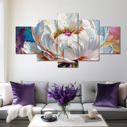 Alabaster Blossoming Petals - NicheCanvas