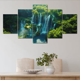 Emerald Cascade Symphony - NicheCanvas