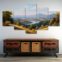 Golden Valley Lake Mountain View - NicheCanvas