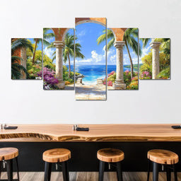 Mediterranean Paradise Vista - NicheCanvas