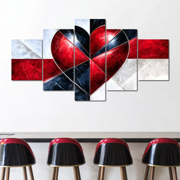 Fractured Pulse of Passion - NicheCanvas
