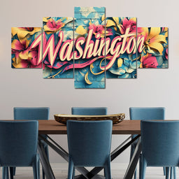 Floral Washington - NicheCanvas