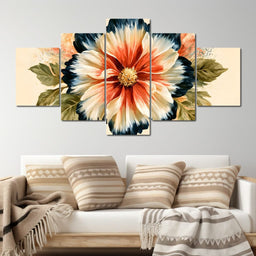Rustic Petals Dancing Under Shadow - NicheCanvas