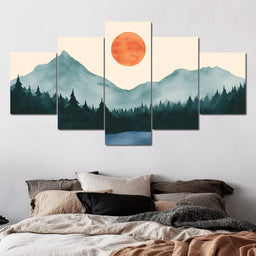 Silent Dawn Over Peaks - NicheCanvas