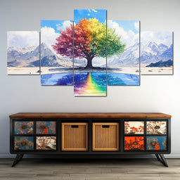 Rainbow Reflections Oasis - NicheCanvas