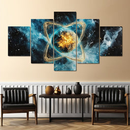 Celestial Fusion Symphony - NicheCanvas