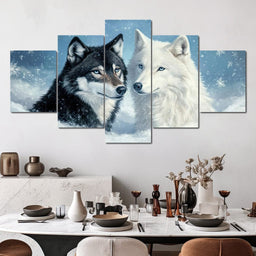 Eternal Snowbound Wolves - NicheCanvas