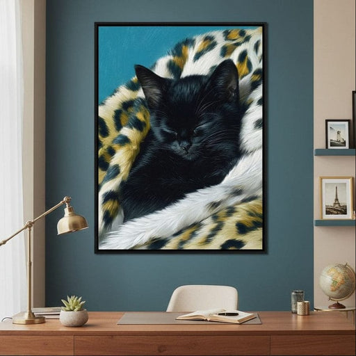 Slumbering Feline Dreams Canvas Print