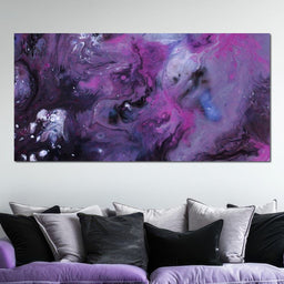 Abstract Purple & Black Canvas - NicheCanvas