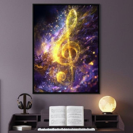 Celestial Gold Melody Stream Canvas Print