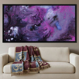 Abstract Purple & Black Canvas - NicheCanvas