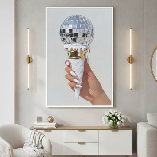 Melting Disco Cone Pop Canvas Print