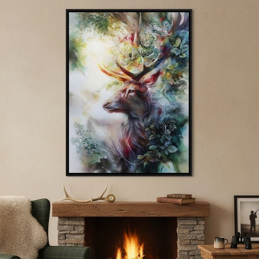 Majestic Forest Elk Guardian Canvas Print