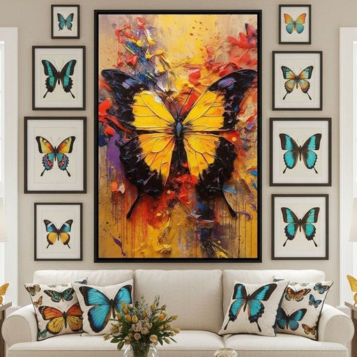 Colorburst Moths Canvas Print
