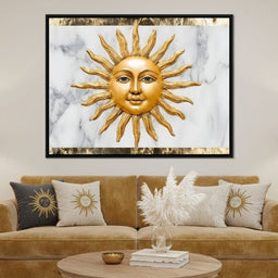 Celestial Golden Sunburst Marble
