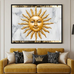 Celestial Golden Sunburst Marble