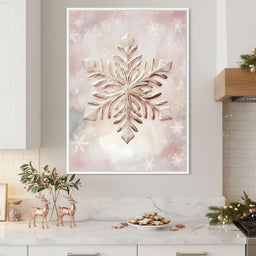 Rose Glimmer Snowflake Elegance