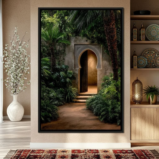 Moroccan Garden Archway Canvas Print