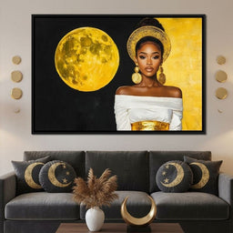 Golden Moon Goddess Portrait