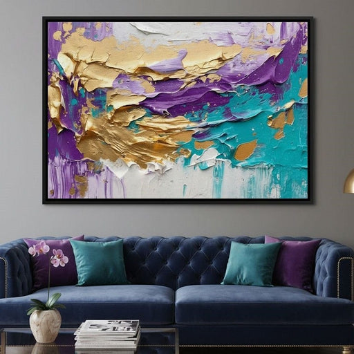 Opulent Oceanic Gold Fusion Canvas Print