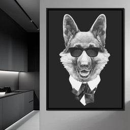 Dressed Up German Shepherd - NicheCanvas