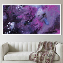 Abstract Purple & Black Canvas - NicheCanvas