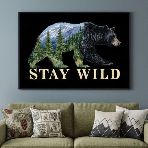 Bear Spirit Mountain Wildscape Canvas Print