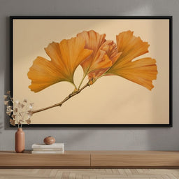 Golden Ginkgo Fan Leaves Glow