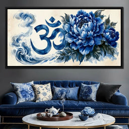 Om Blue Peony Meditation Mood