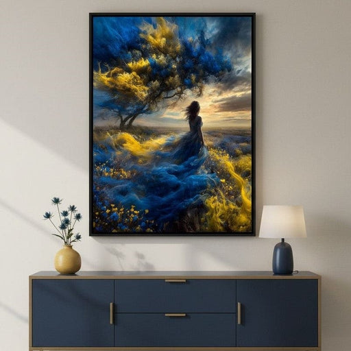 Golden Sapphire Dream Fields Canvas Print
