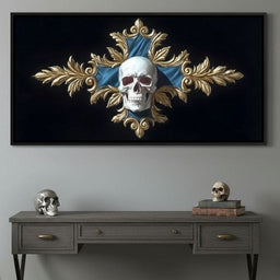 Gilded Skull Baroque Emblem