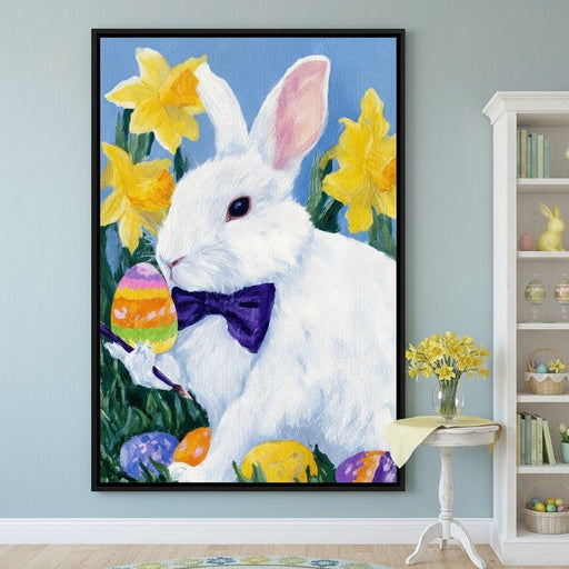 Easter Bunny Egg Painter Canvas Print