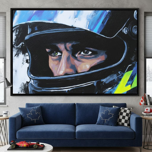 Racing Driver Intense Focus Canvas Print