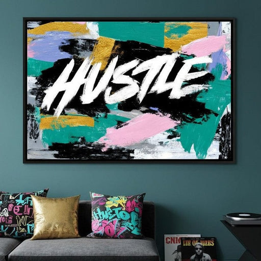 Hustle Bold Brush Energy Burst Canvas Print
