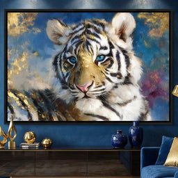 Golden Frost Tiger Portrait