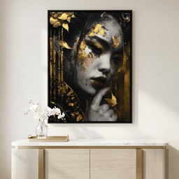Golden Petal Muse Portrait