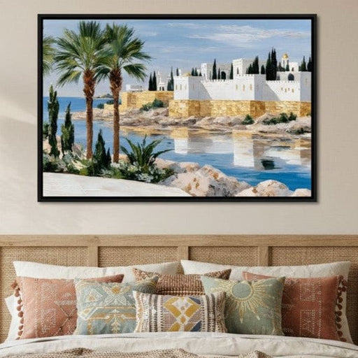 Mediterranean Seaside Citadel Canvas Print