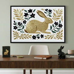 Golden Hare Botanical Folk Scene