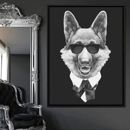 Dressed Up German Shepherd - NicheCanvas